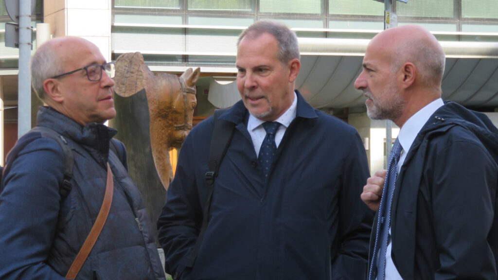 Gli avvocati Marcello Cecchetti, Riccardo Jans ed Ulisse Corea