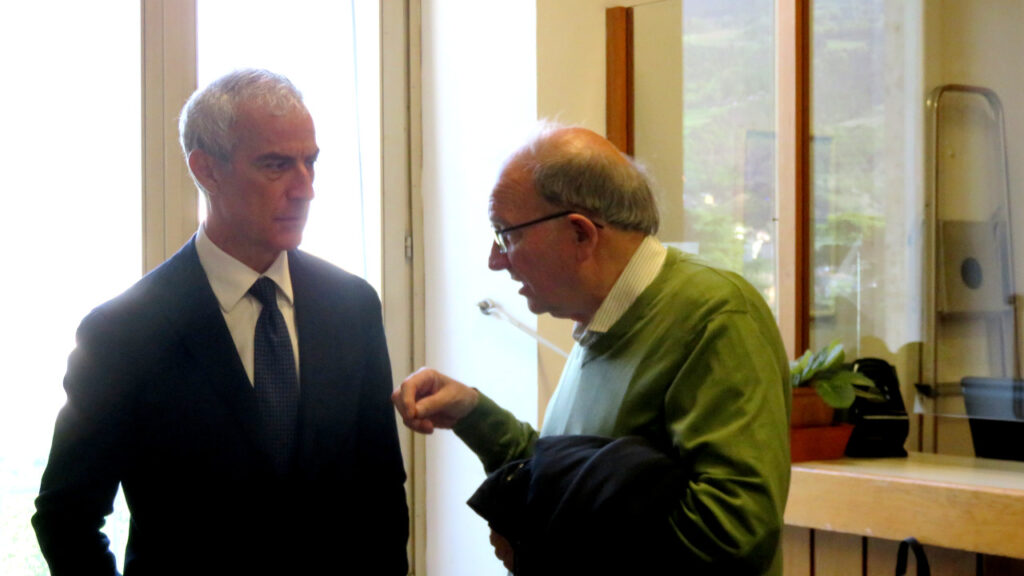 Andrea Morrone con Elio Riccarand, coordinatore di AVS - Rete Civica VdA