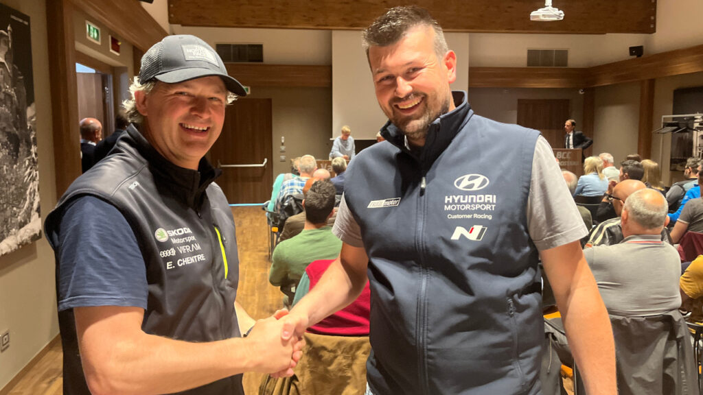 Elwis Chentre ed Alberto Branche alla presentazione del 47° Rally della Valle d'Aosta