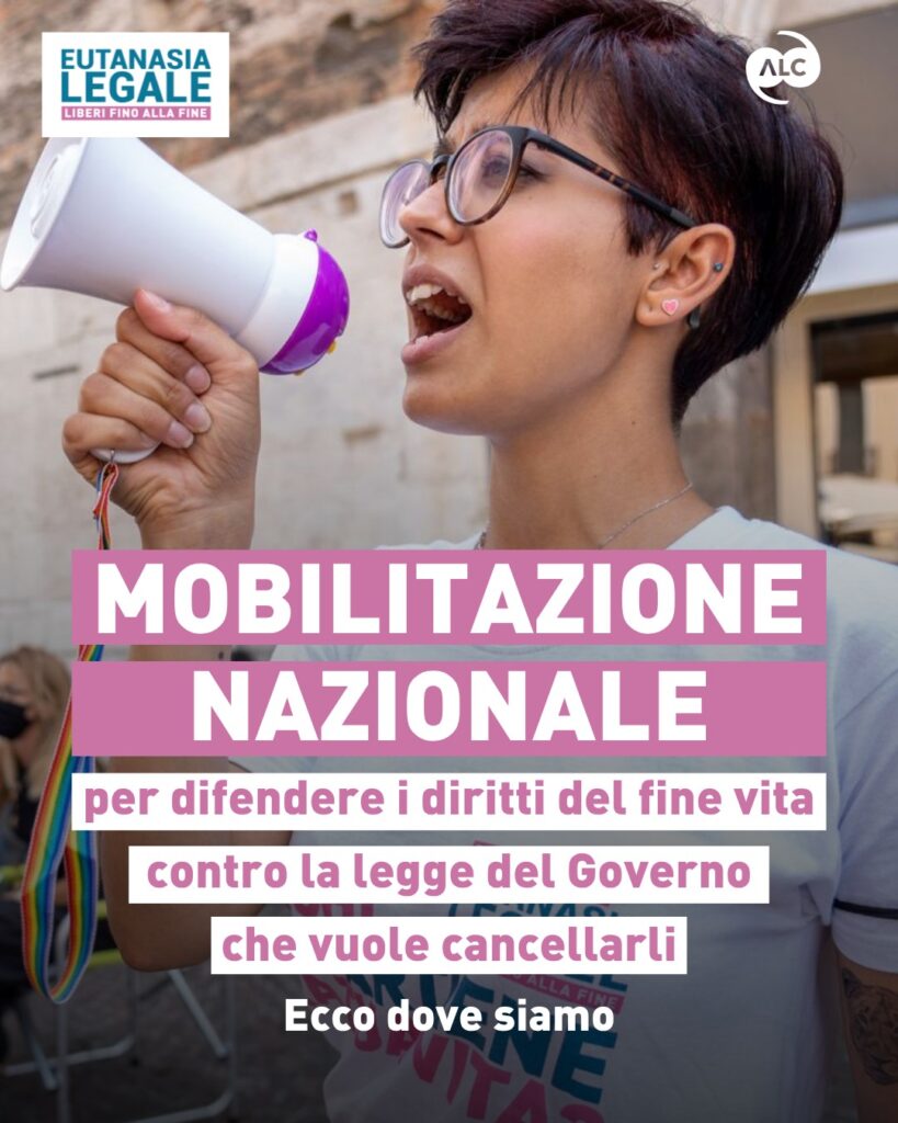 Locandina Mobilitazione dell’Associazione Luca Coscioni in Valle d'Aosta