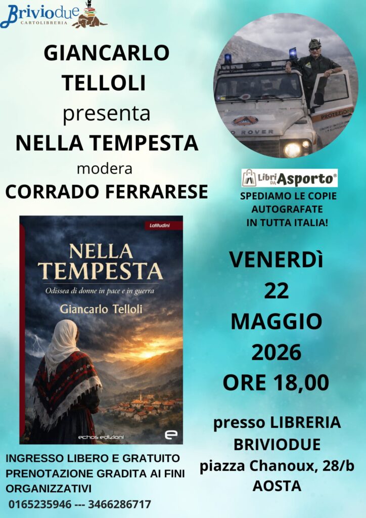 Locandina di presentazione del libro di Giancarlo Telloli
