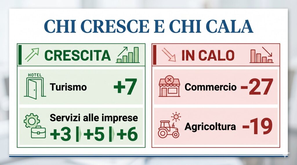 Infografica Chi cresce chi cala