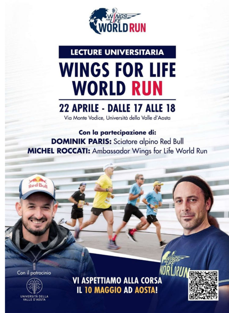 Locandina Wings for Life World Run 2026 ad Aosta