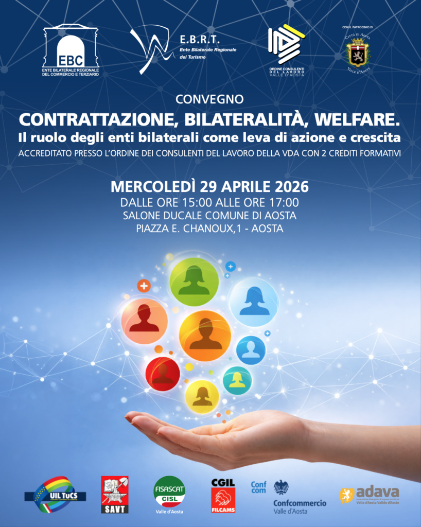 Locandina convegno Contrattazione, bilateralità, welfare