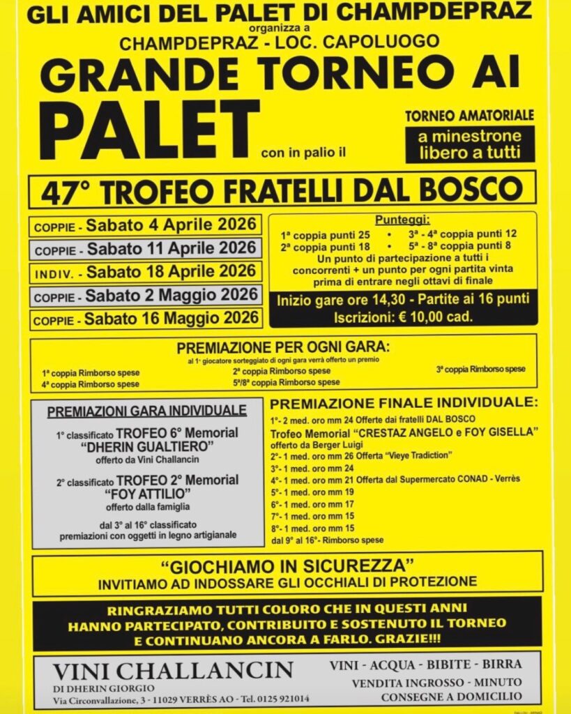 Trofeo Dal Bosco Palet 2026