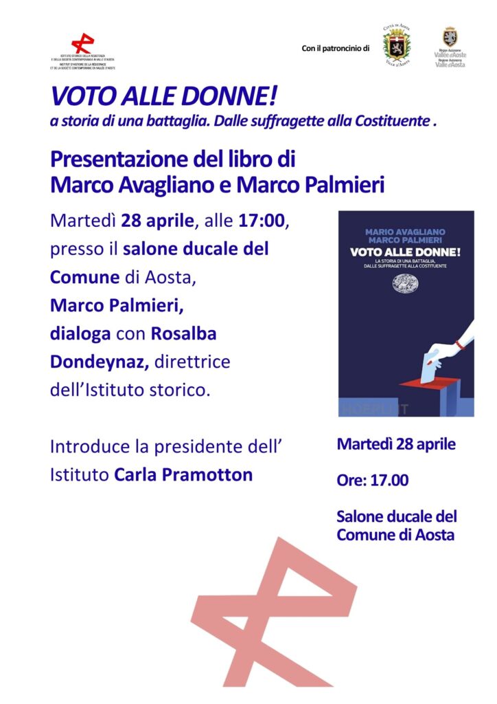 Locandina di presentazione del libro Voto alle Donne!