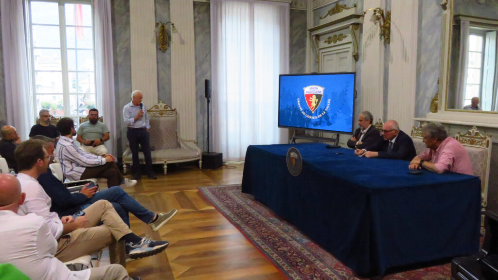 Diego Lucianaz, ex consigliere regionale, durante il suo intervento