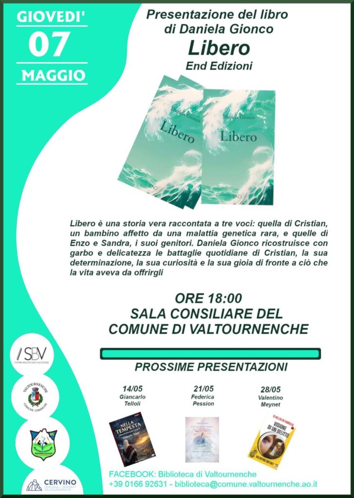 Locandina di presentazione del libro di Daniela Gionco