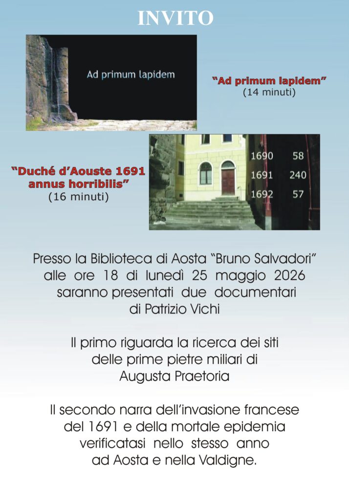Locandina della proiezione documentari di Patrizio Vichi