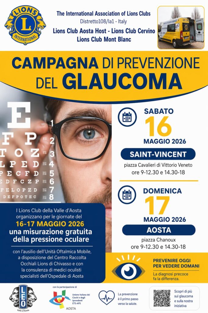 Locandina campagna di prevenzione del glaucoma