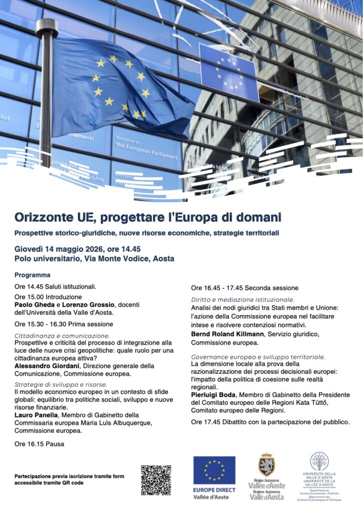 Locandina progettare l'Europa di domani