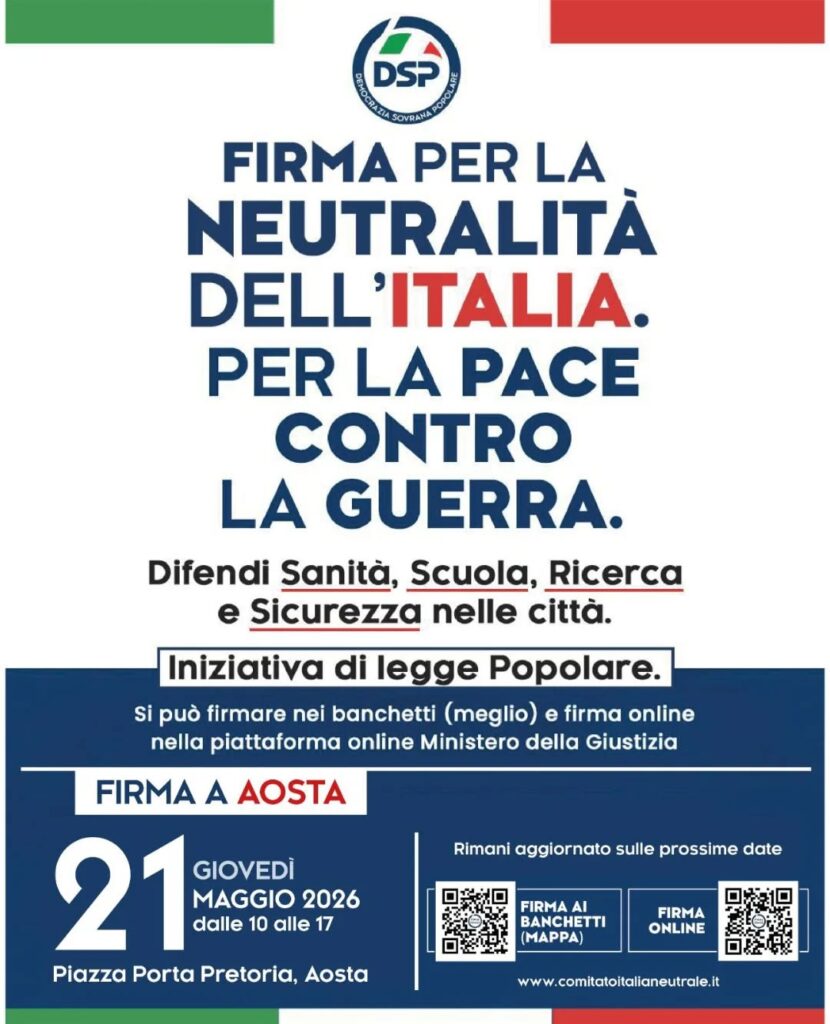 Locandina raccolta firme Dsp
