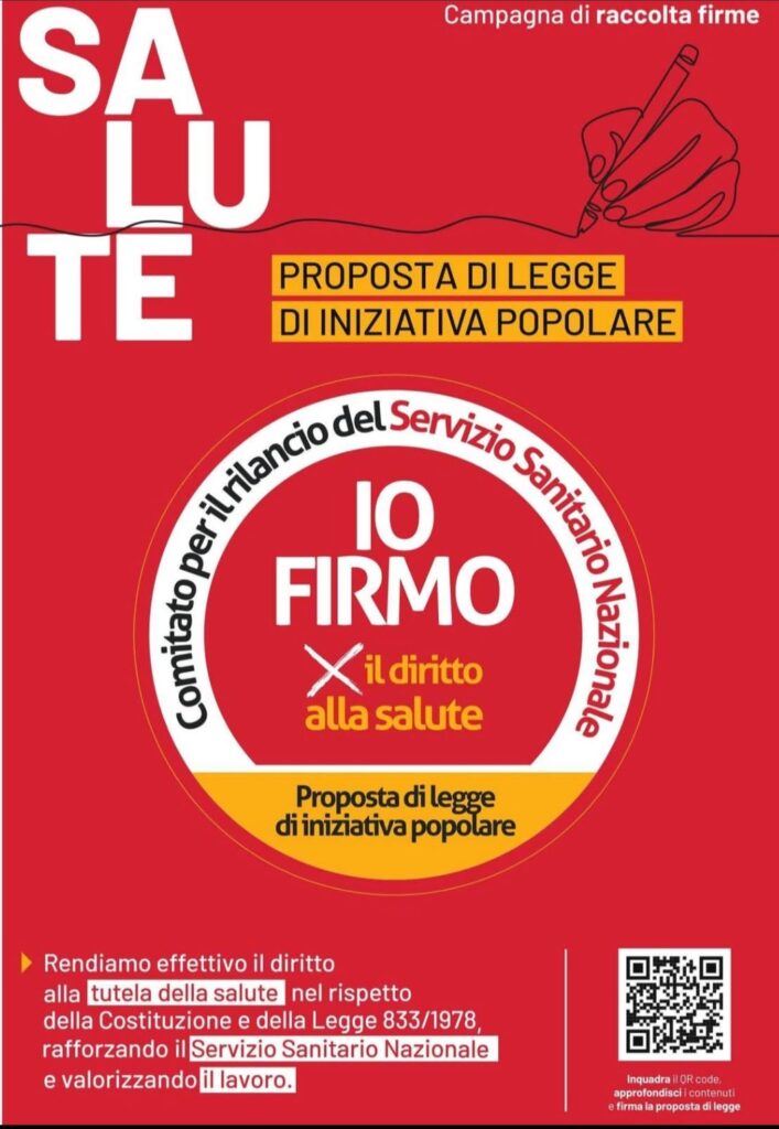 Locandina raccolta firme Cgil