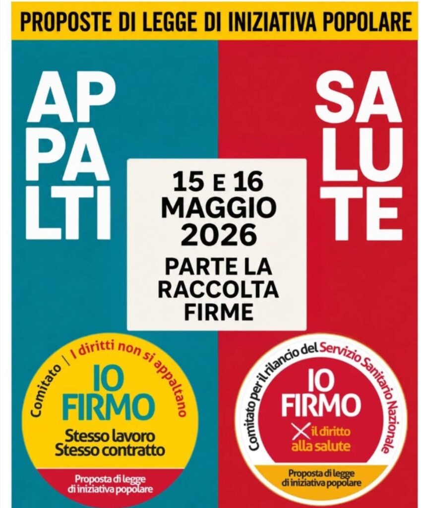 Locandina raccolta firme Cgil