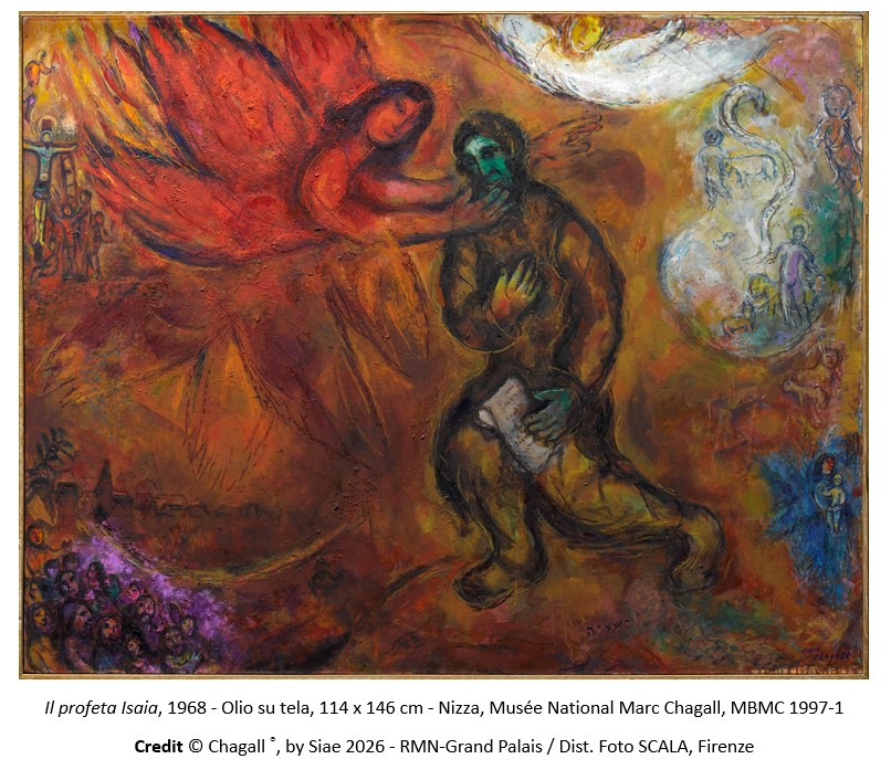 Opera di Marc Chagall delll'esposizione Tra poesia e spiritualità,