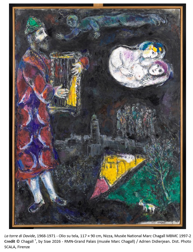 Opera di Marc Chagall delll'esposizione Tra poesia e spiritualità,