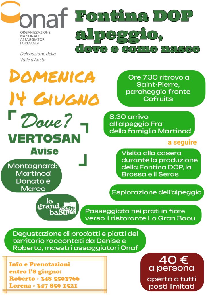 Locandina visita con l'Onaf a Vertosan