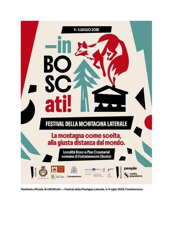 Locandina InBOSCati! Festival della Montagna Laterale
