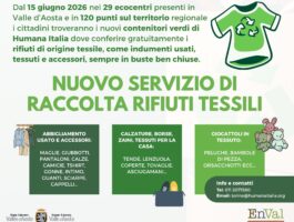 Nuovo servizio per la raccolta dei rifiuti tessili in Valle d\'Aosta