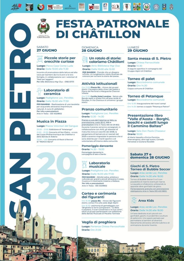 Locandina Festa patronale 2026 a Châtillon