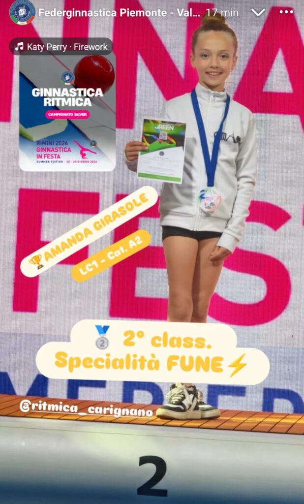 Atlete della Gym Aosta durante le finali nazionali di ginnastica a Rimini