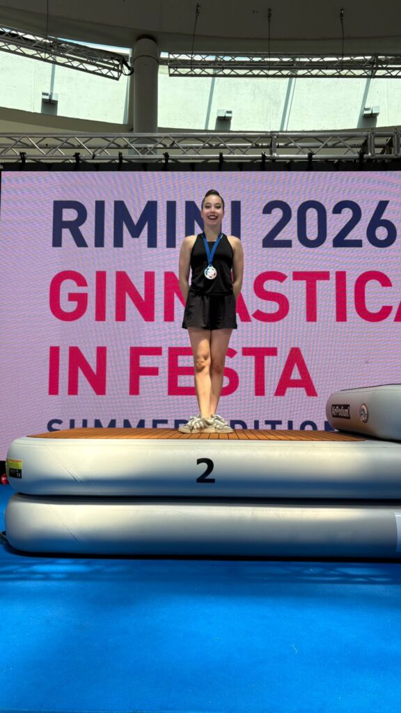 Atlete della Gym Aosta durante le finali nazionali di ginnastica a Rimini