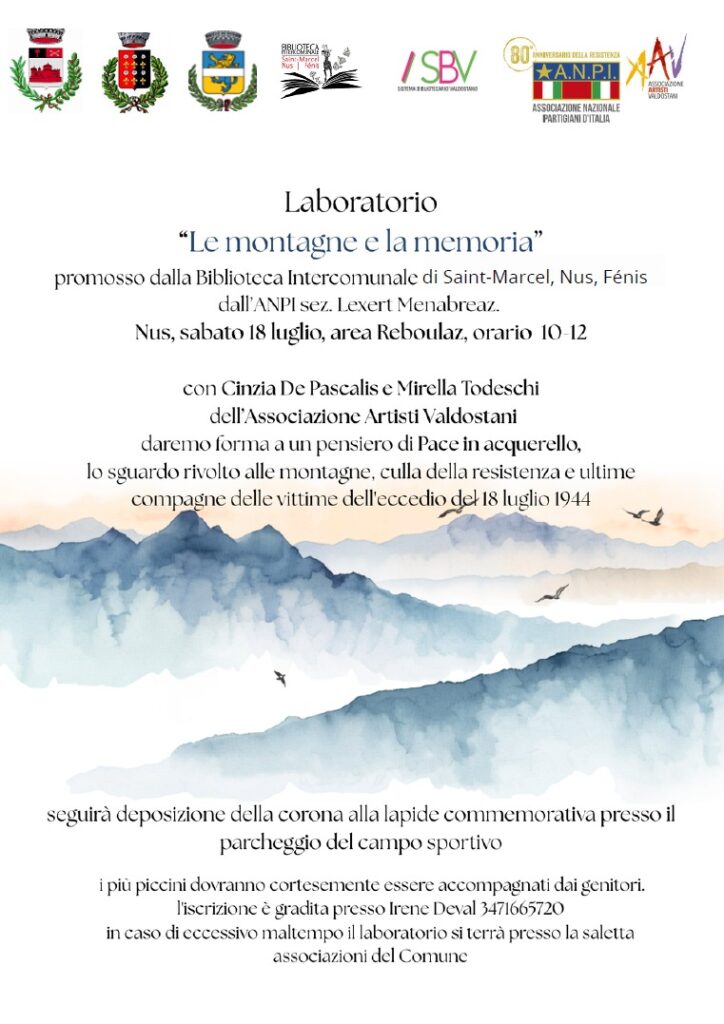 Locandina del laboratorio Le montagne e la memoria