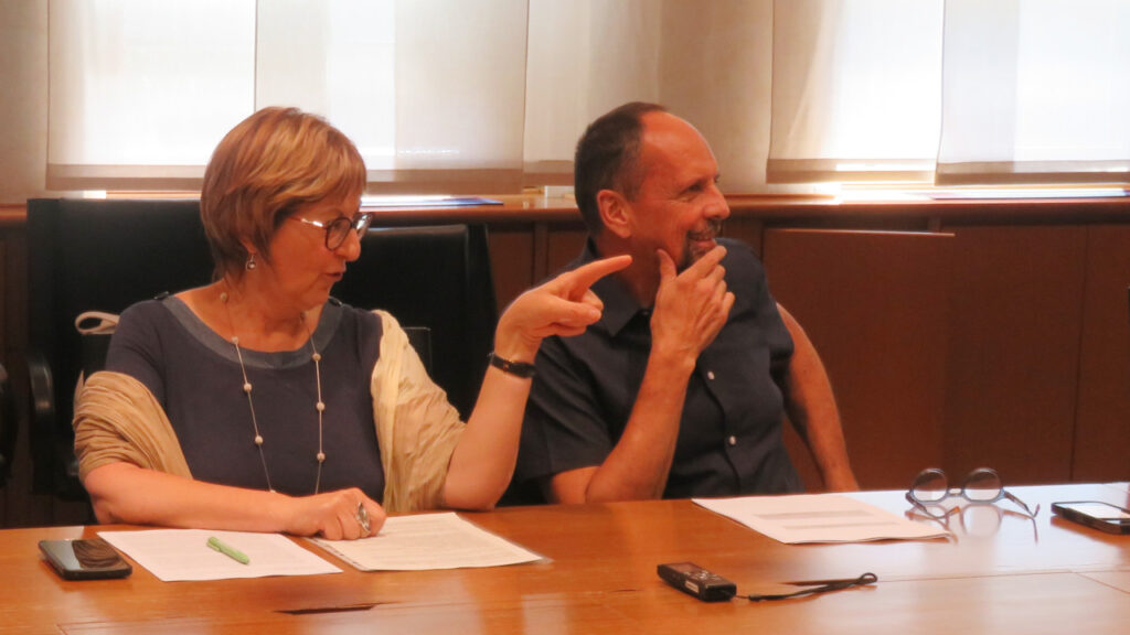 Chiara Minelli ed Eugenio Torrione, consiglieri regionali di AVS - Rete Civica VdA