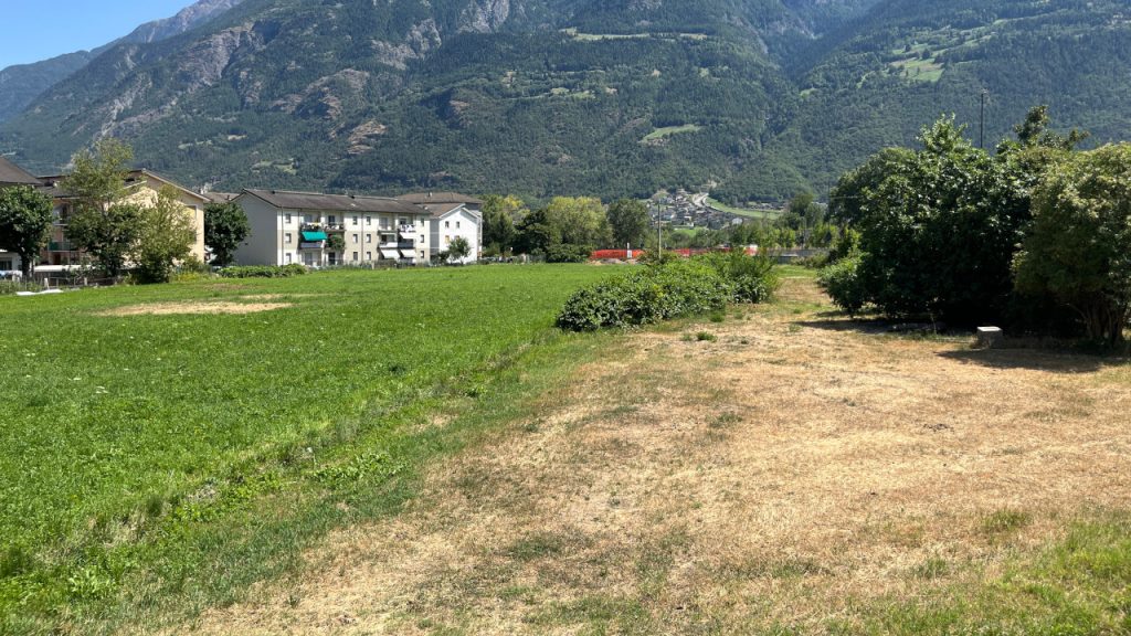 La zona del Quartiere Dora di Aosta dove è prevista la realizzazione di un supermercato