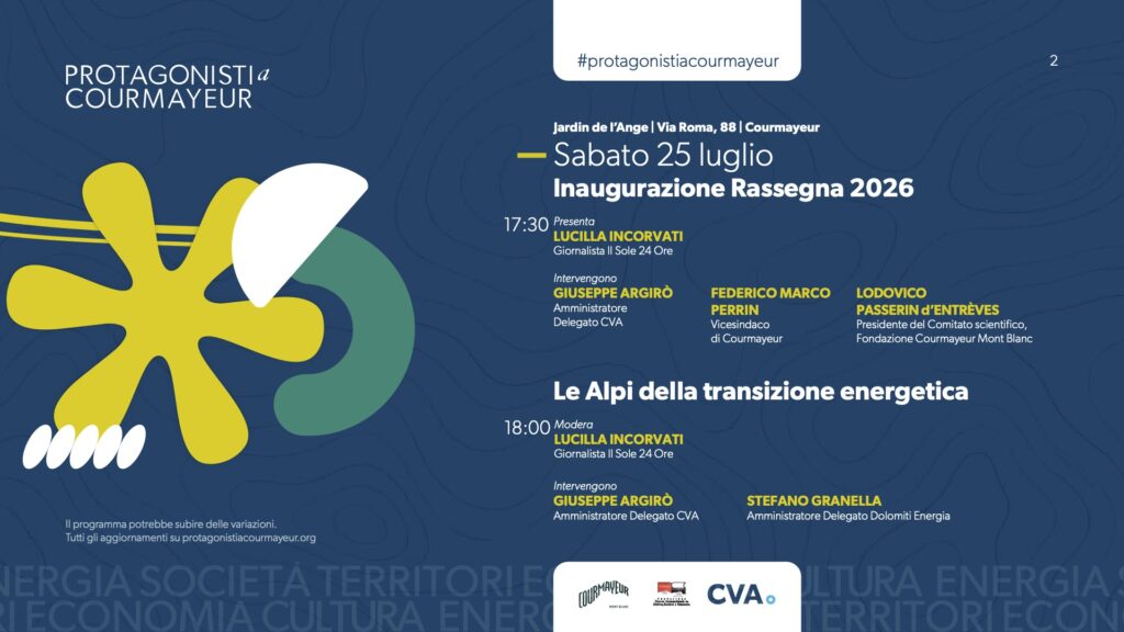 Protagonisti a Courmayeur 2026
