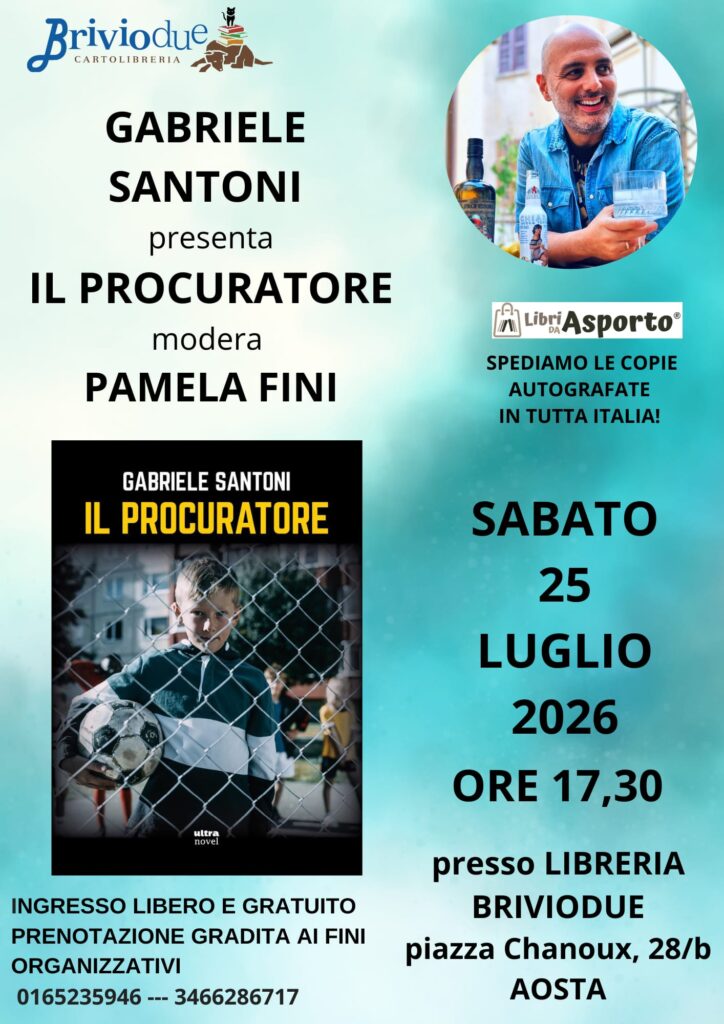 Locandina di presentazione del libro di Gabriele Santoni
