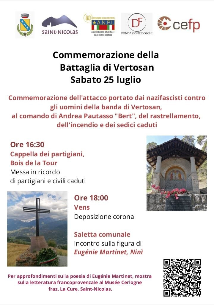 Locandina della commemorazione della battaglia di Vertosan