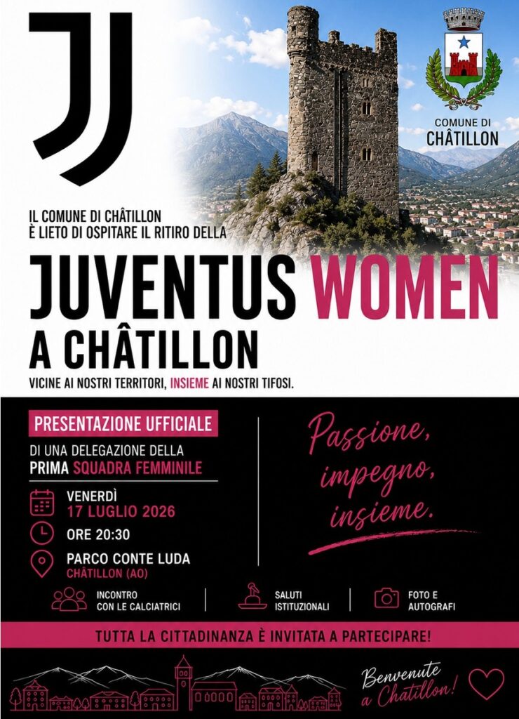 Locandina Juventus Women a Châtillon