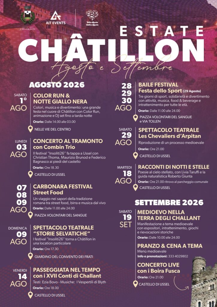 Locandina estate Châtillon 2026