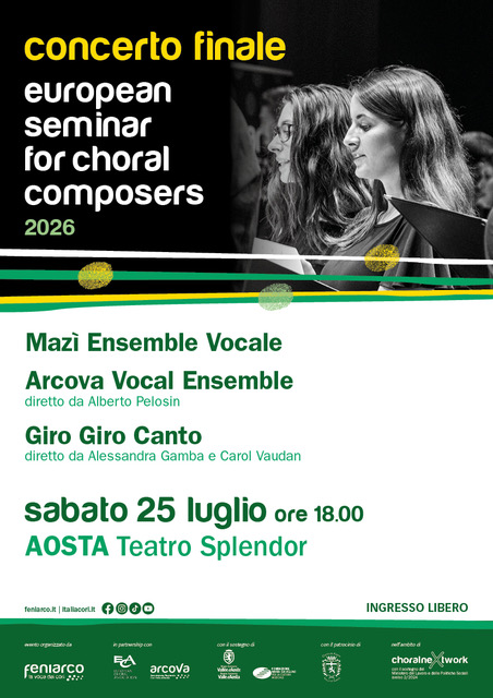 concerto di prime esecuzioni Aosta al teatro Splendor