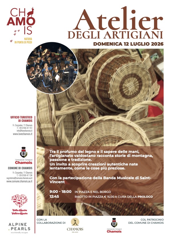 Locandina Atelier degli artigiani Chamois