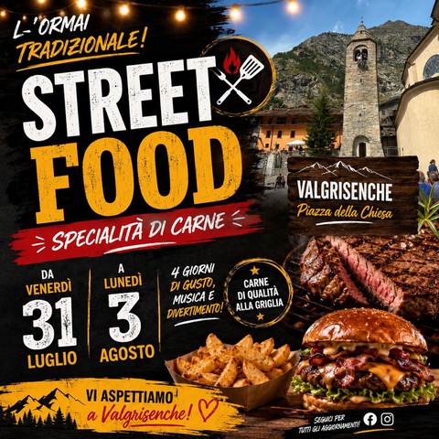 Stand gastronomici e attività culturali nel centro di Valgrisenche