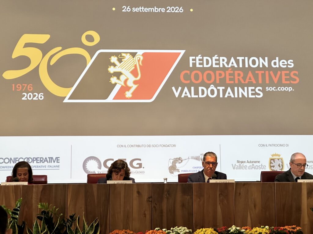 La celebrazione dei 50 anni di fondazione della Fédération des Coopératives valdôtaines