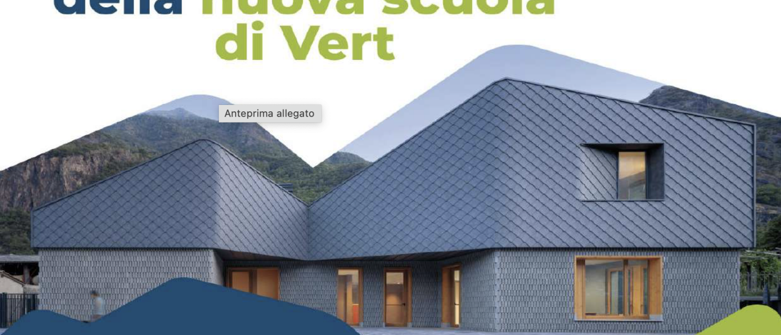 Inaugurazione della scuola di Grand-Vert a Donnas