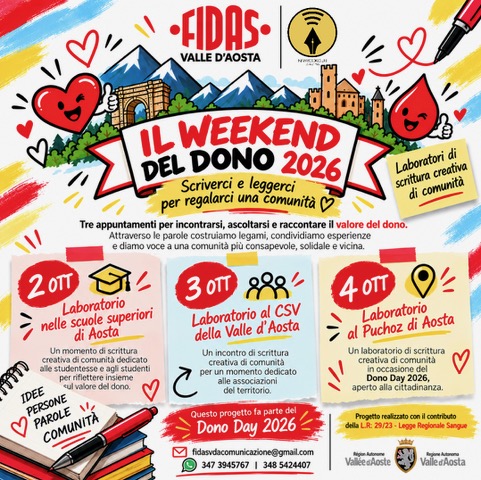 Volontari e cittadini durante Il week end del dono 2026