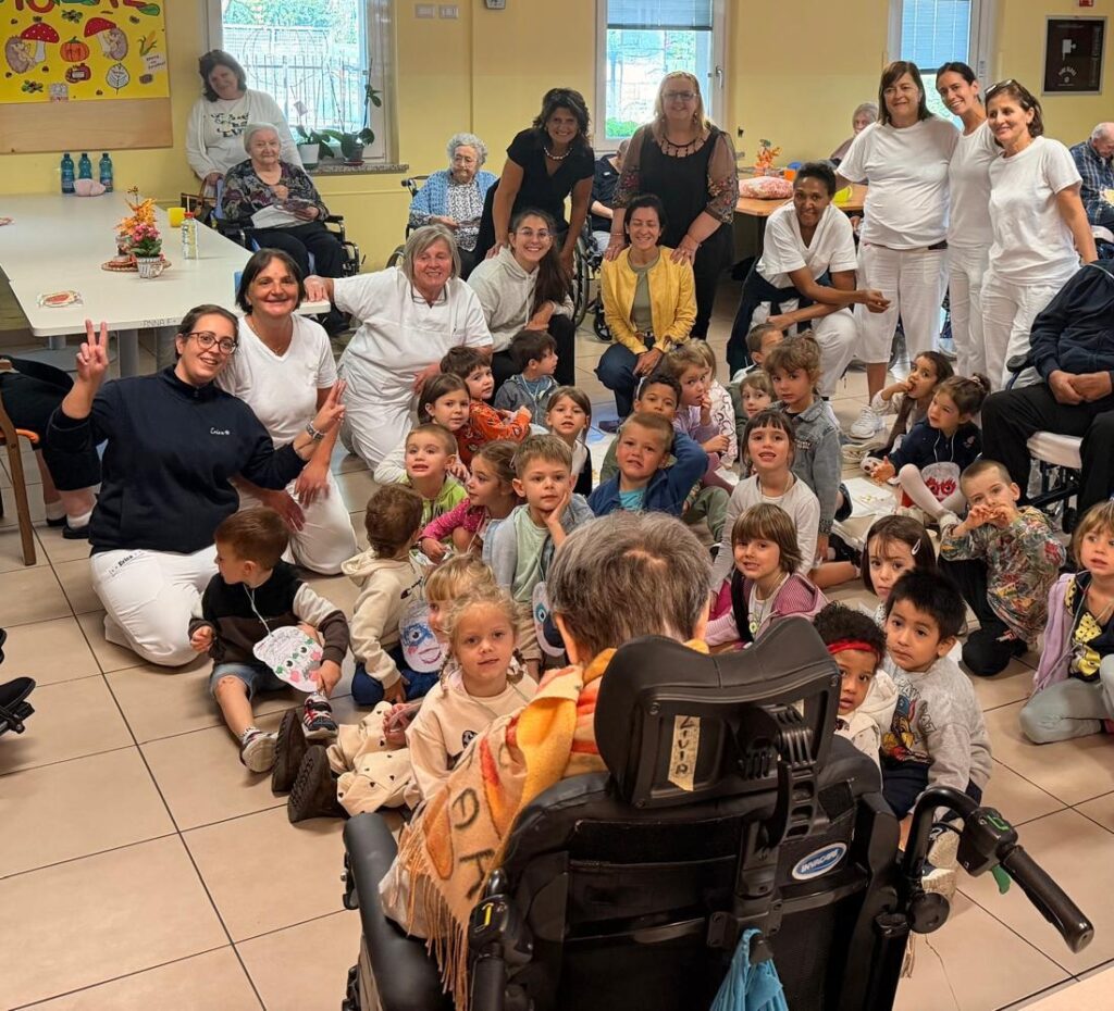 Progetto Avrò cura di te Unité Mont-Rose scambio tra bambini e anziani